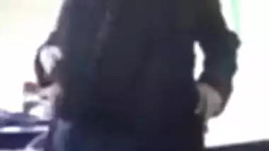 Malaysian hijabi teen flashing her cute boobs