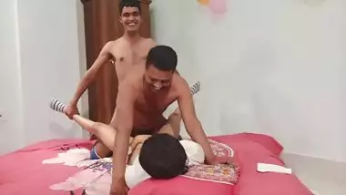 Hot Brunette Gets Fucked After Work By Two Colleagues